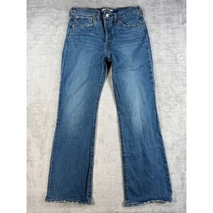 Levis Jeans Mens 30 Blue Medium Wash Wedgie Bootcut Distressed Denim Premium